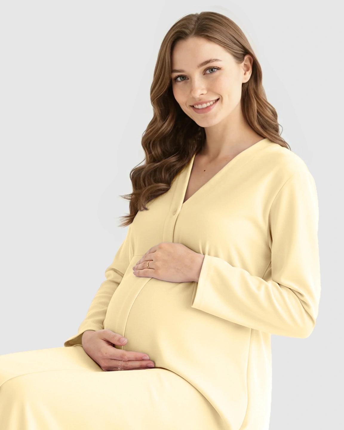 Cotton V-Neck Nursing & Maternity Top