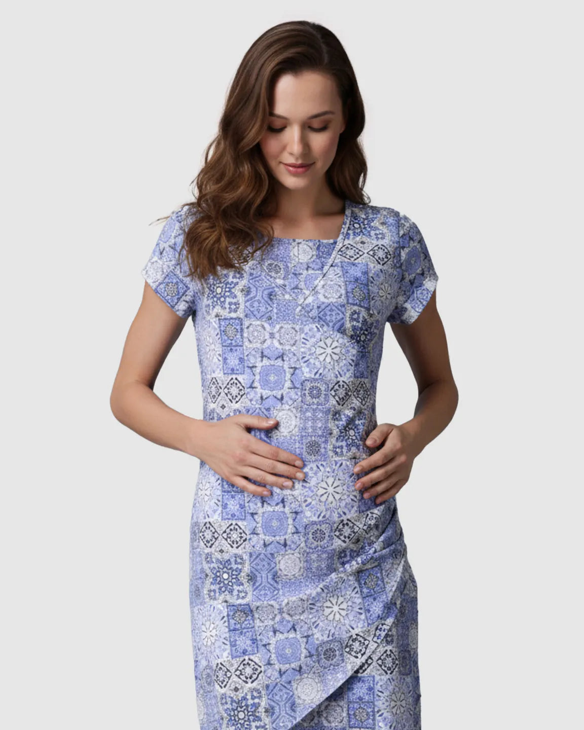 Chinese Charm Wrap Skirt Maternity & Nursing Dress