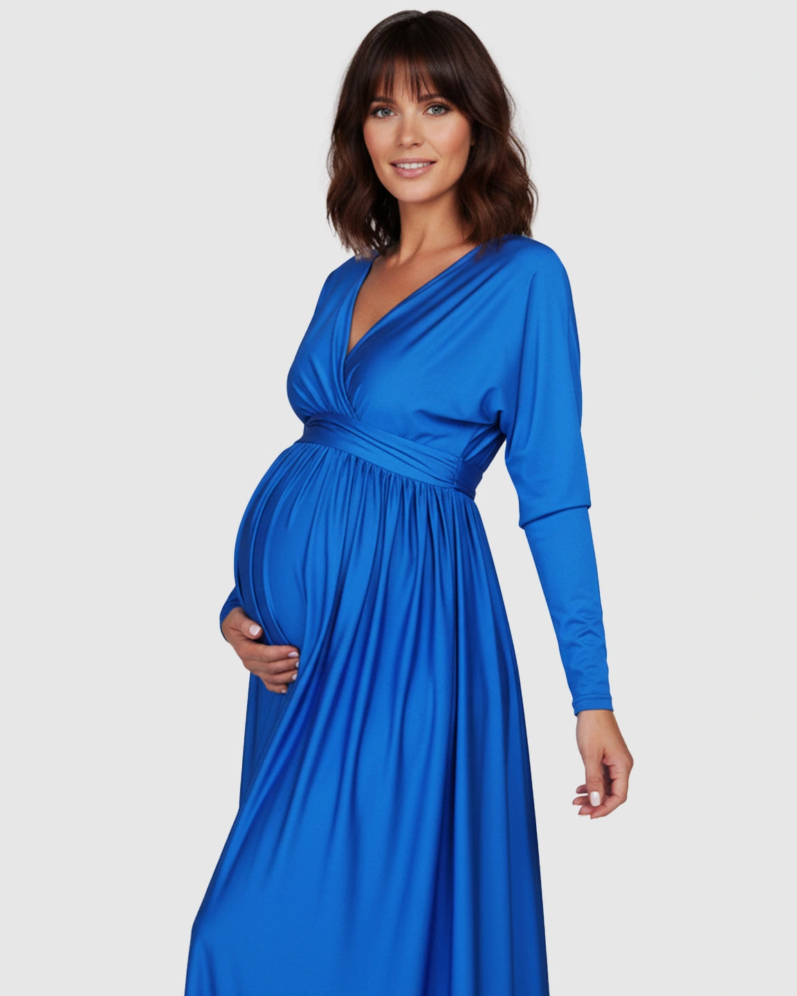 Empire Waist Elegant Maternity Maxi Dress