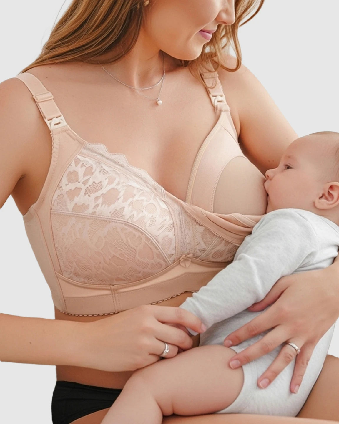 Lace Full-Cup Wire-Free Nursing Bra