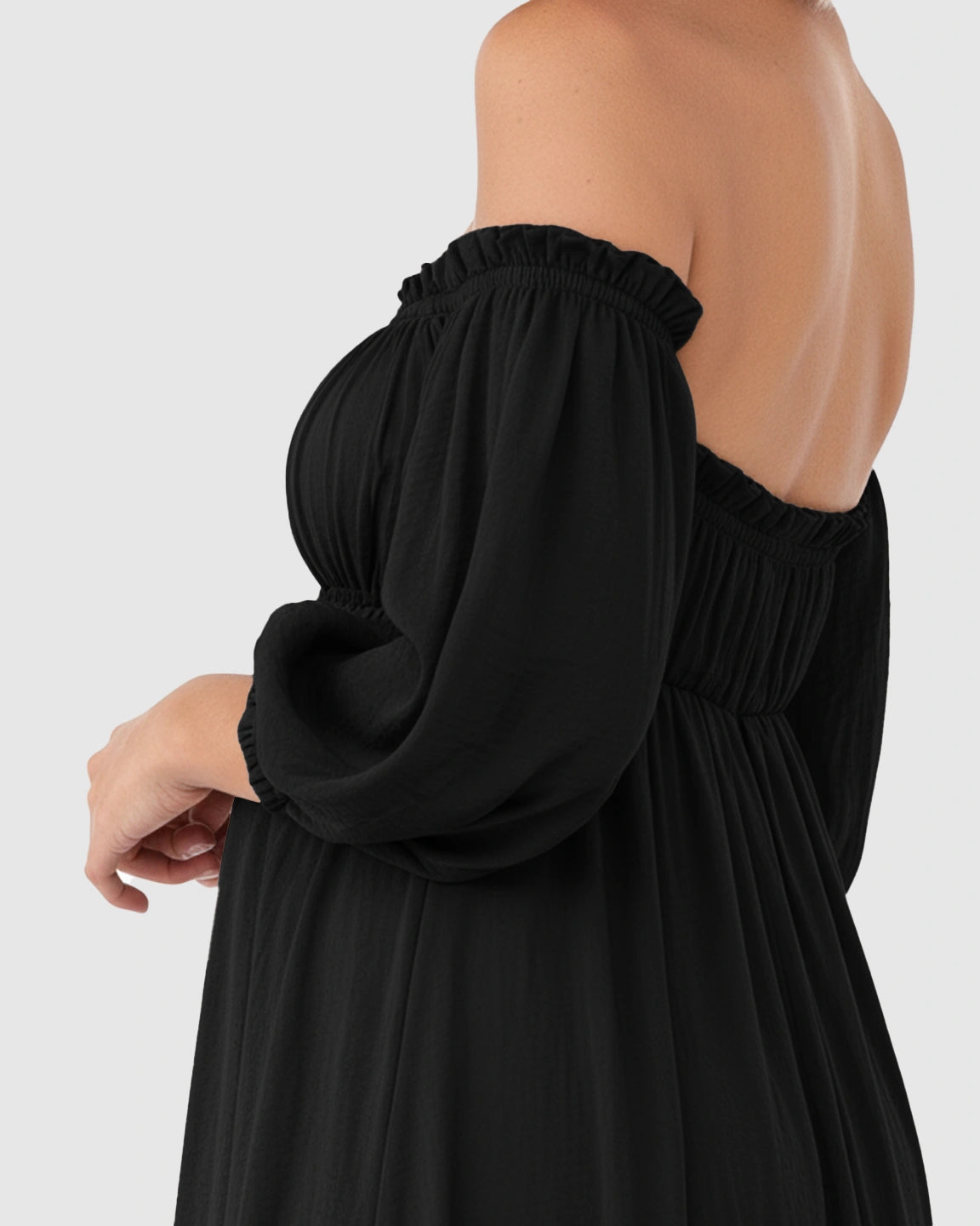 Off-Shoulder Elegant Maternity Maxi Dress