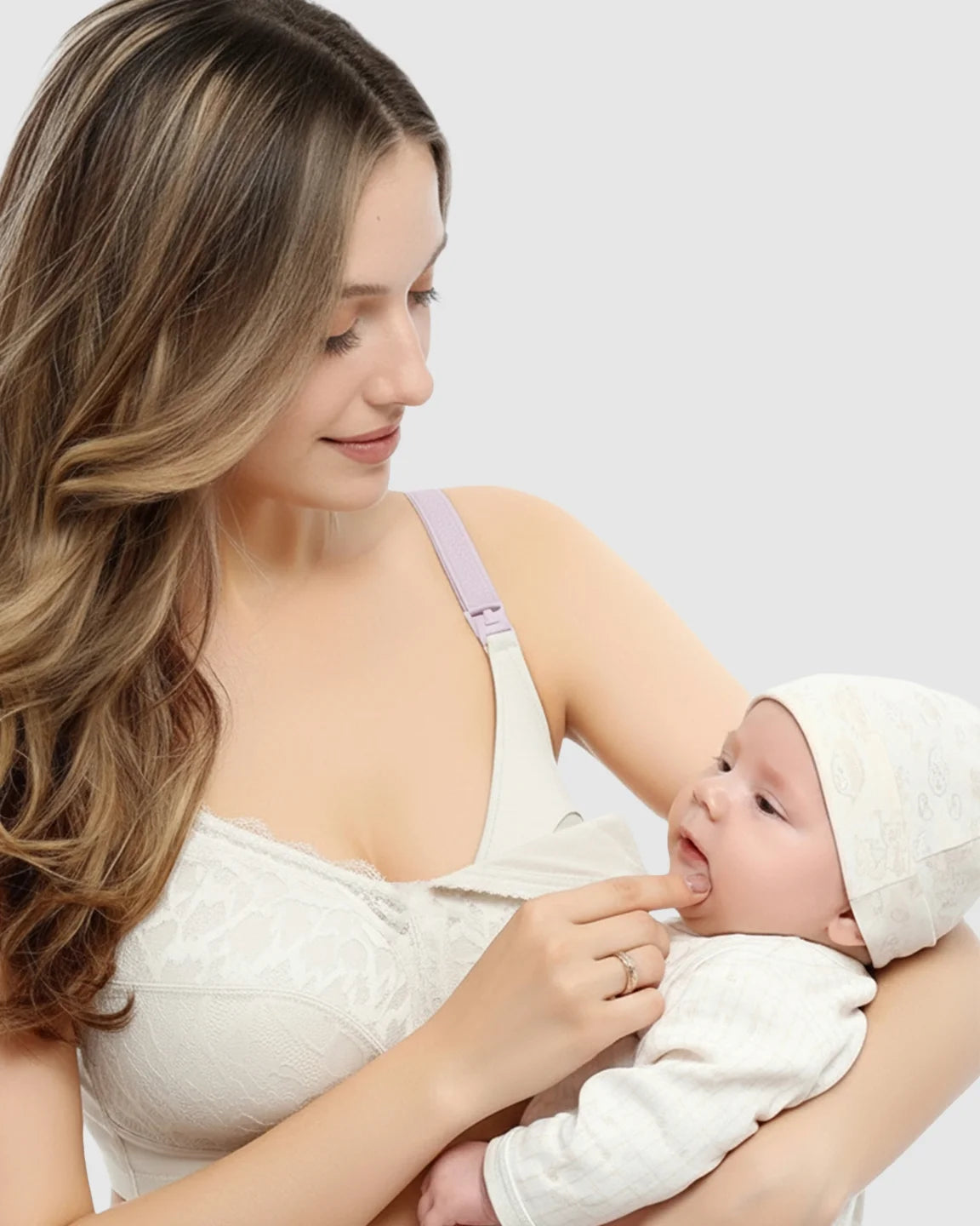 Lace Full-Cup Wire-Free Nursing Bra