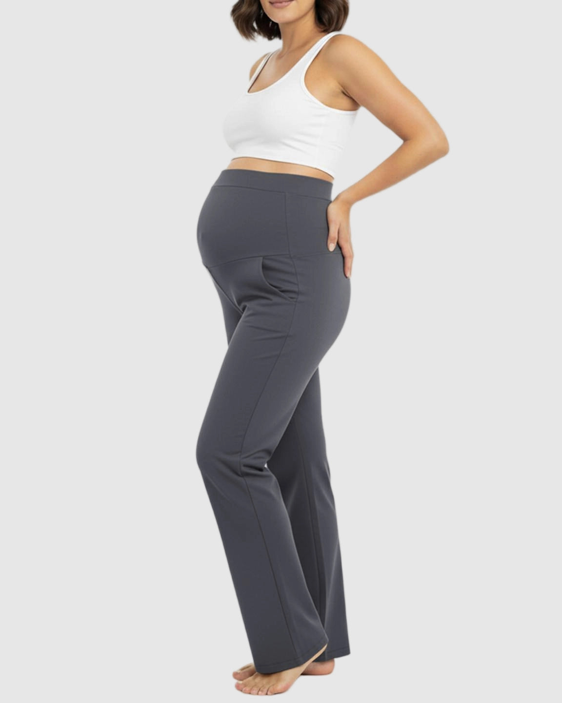Stretch Flared with Pockets Maternity Pants