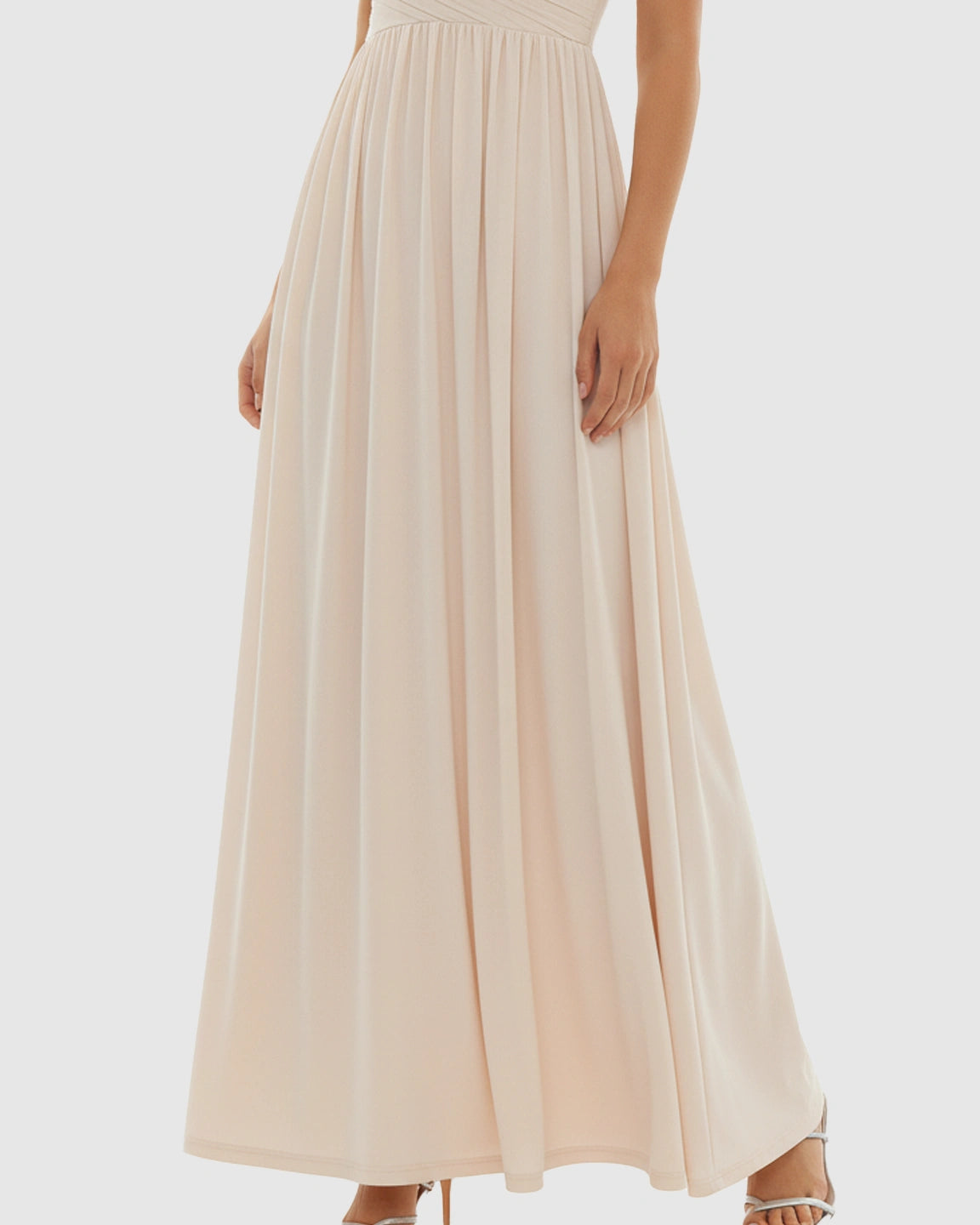 Scarf-Neck A-Line Maternity Gown