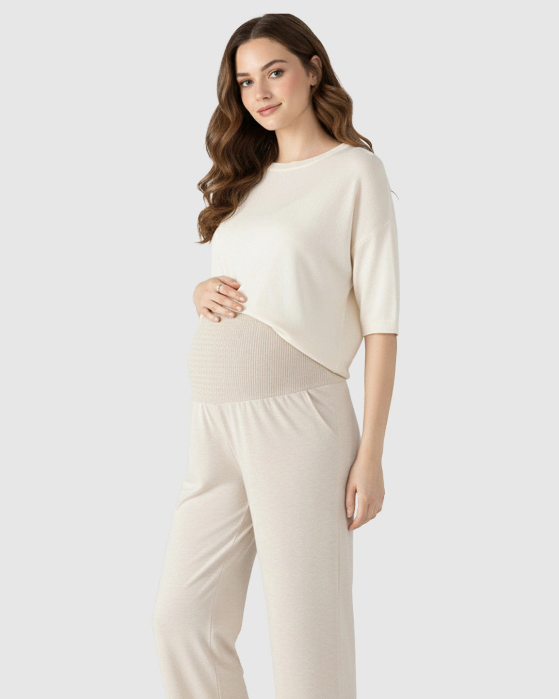 Over The Belly Wide-Leg Maternity Trouser