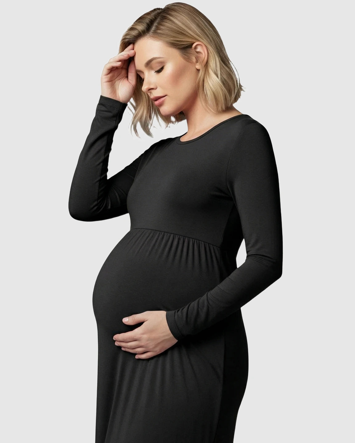 Empire Waist Elegant Maternity Photoshoot Dress
