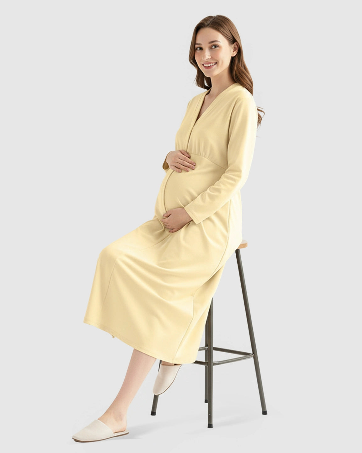 Cotton V-Neck Nursing & Maternity Top