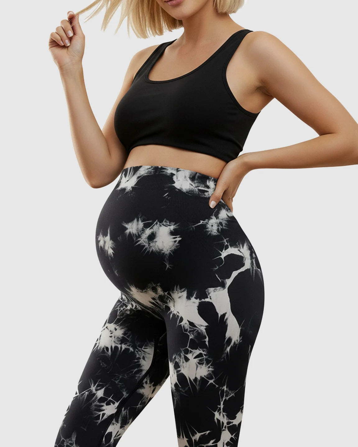 High-Waisted Tie-Dye Maternity Leggings