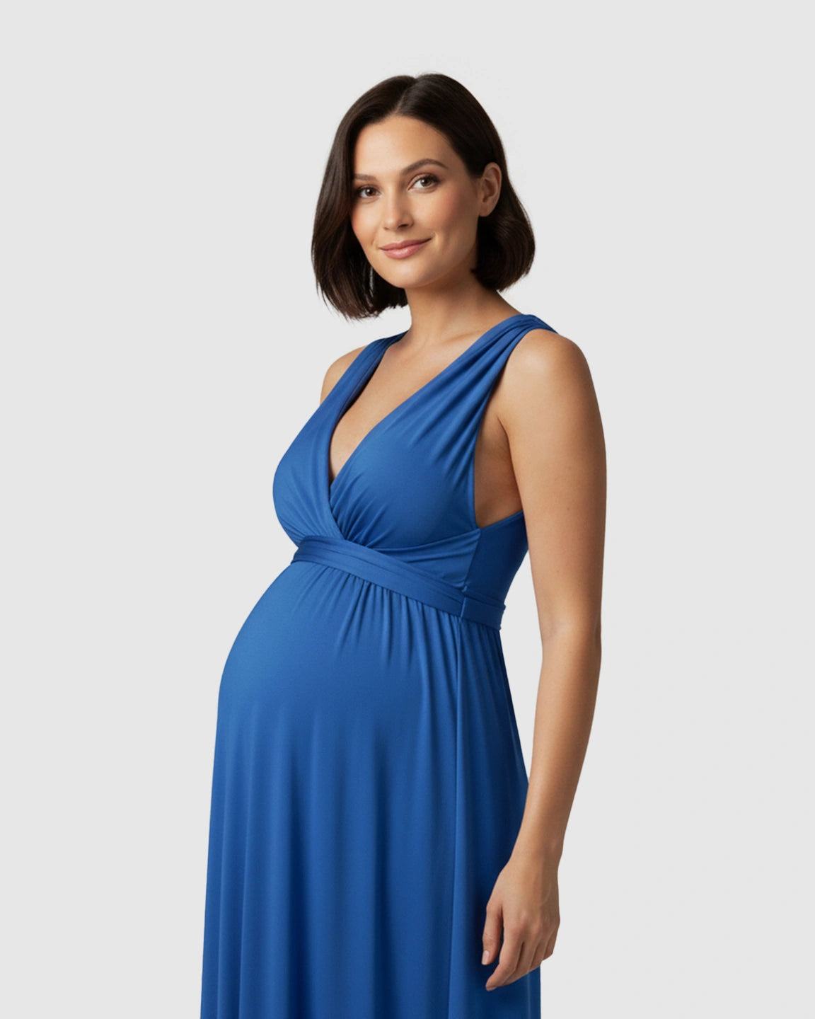Cross Back A-Line Skirt Maternity Gown