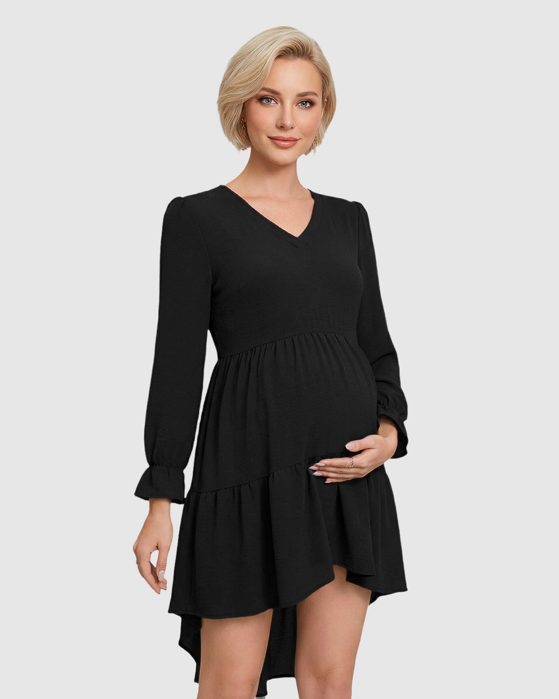 Tie-Back Fishtail Hem Maternity Dress