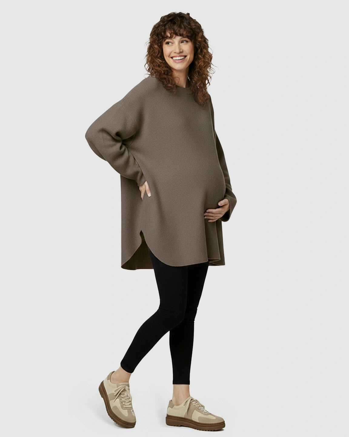 Cozy Woolen Loose-Fit Maternity Sweater