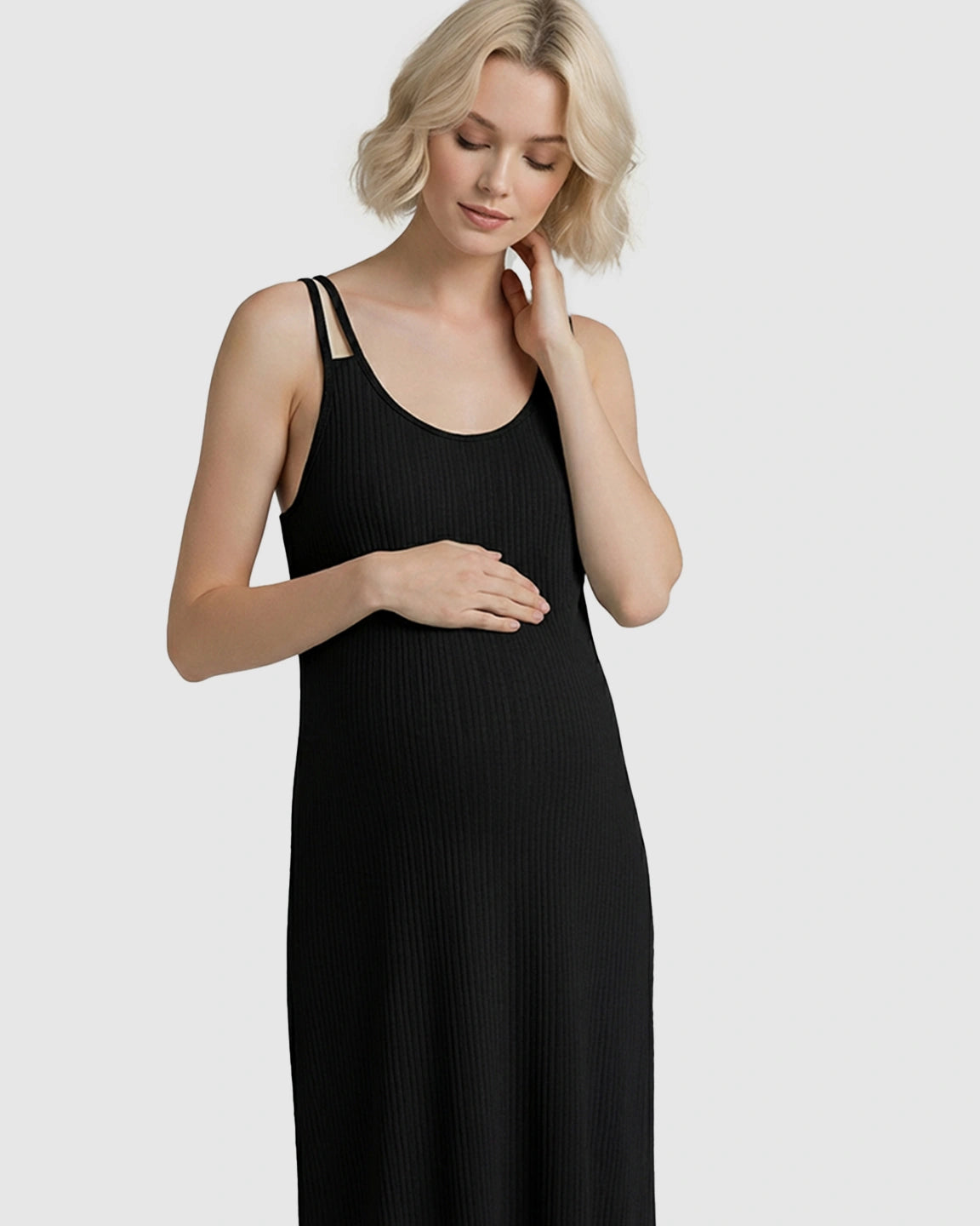Double Shoulder Straps Everyday Maternity Dress