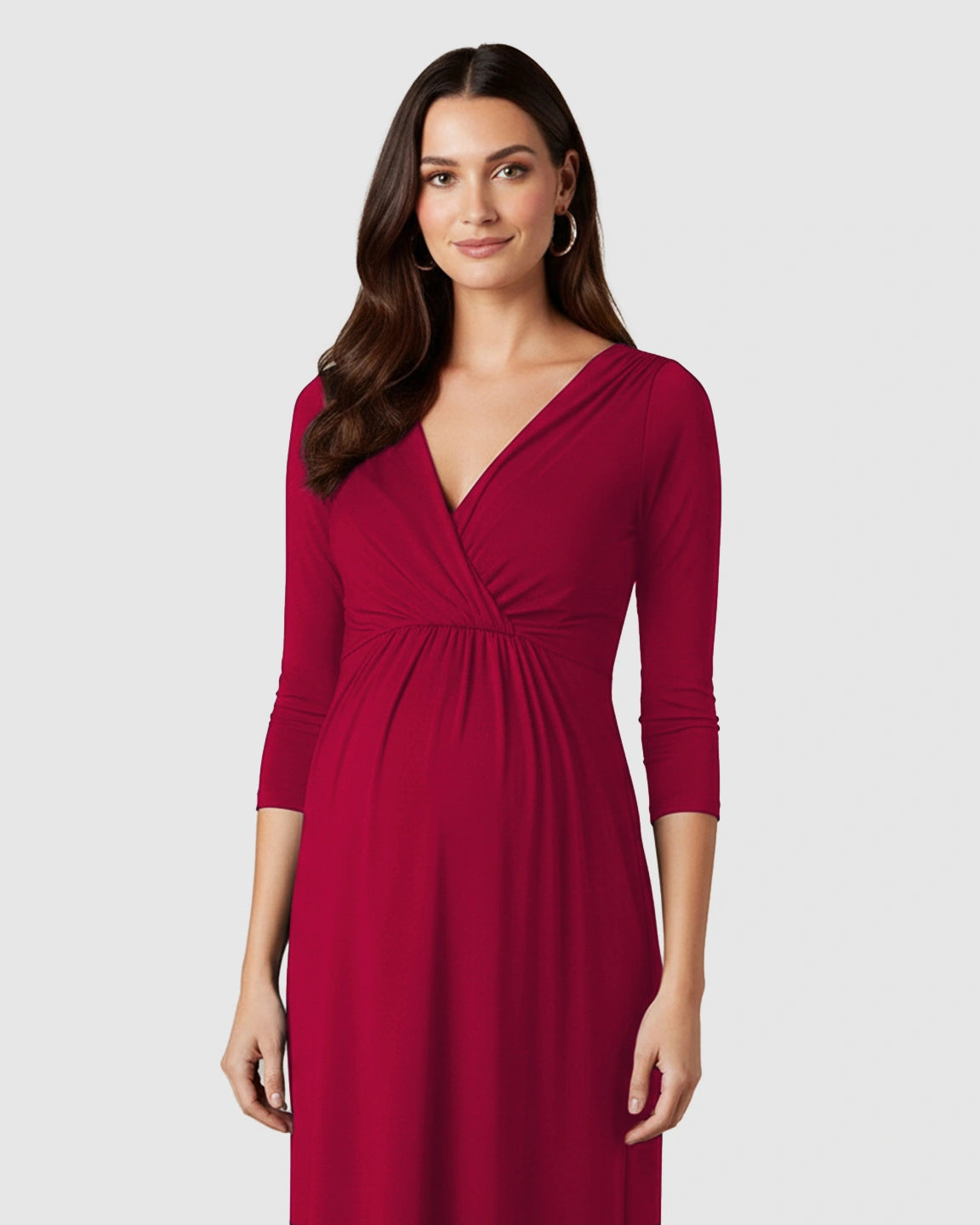 Elbow Length Sleeves Casual Maternity Dress