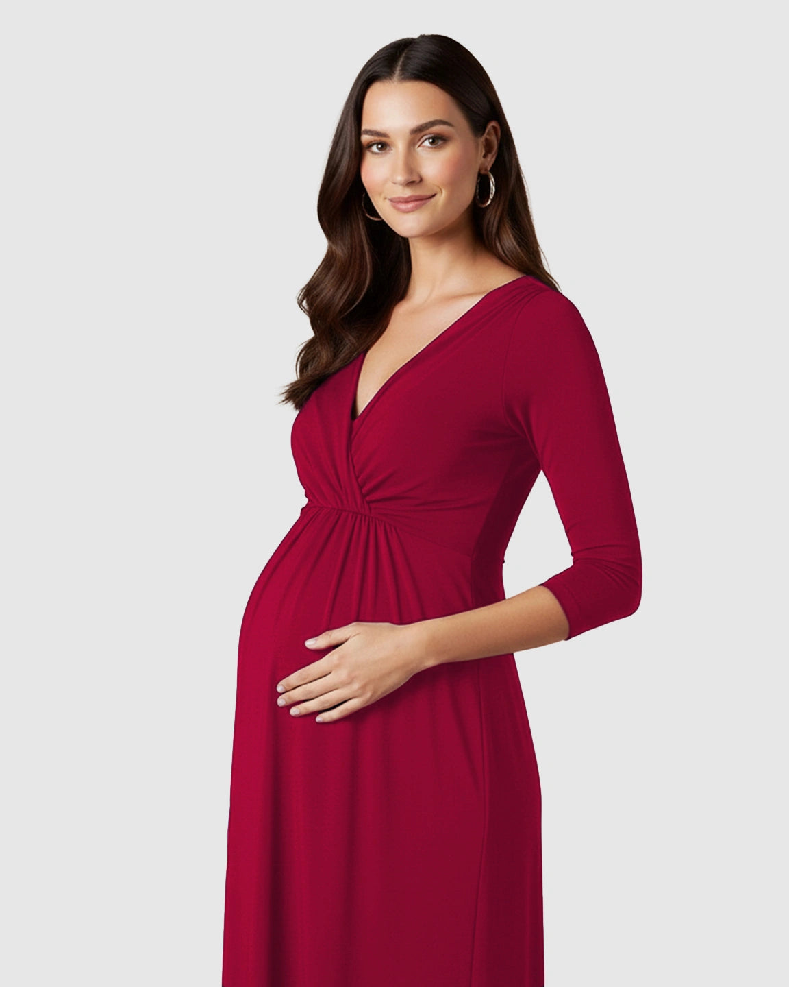 Elbow Length Sleeves Casual Maternity Dress