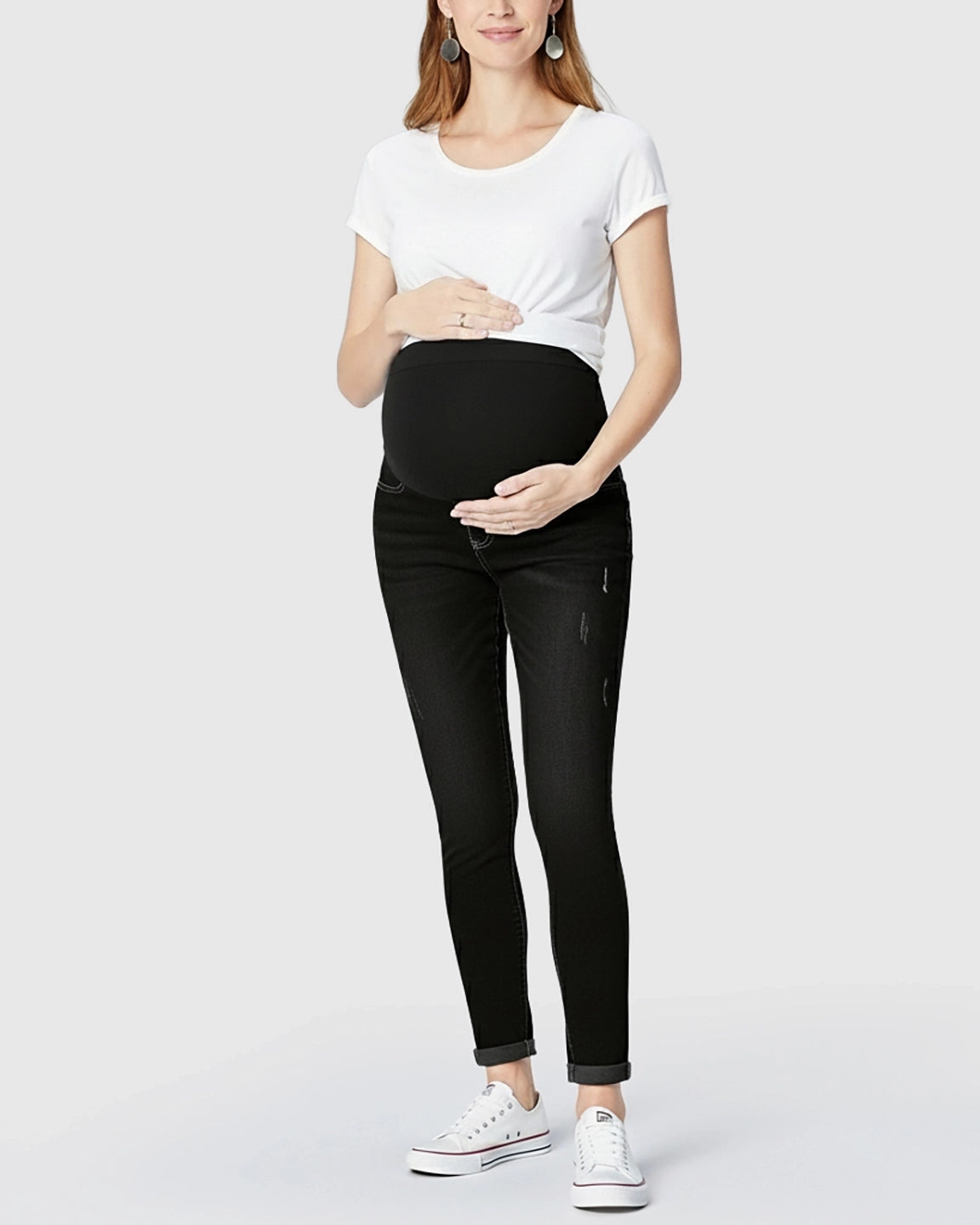 Straight-Leg Stretch Maternity Jeans