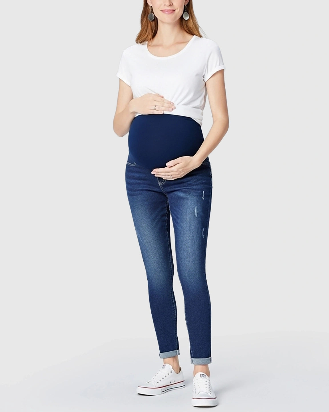 Straight-Leg Stretch Maternity Jeans