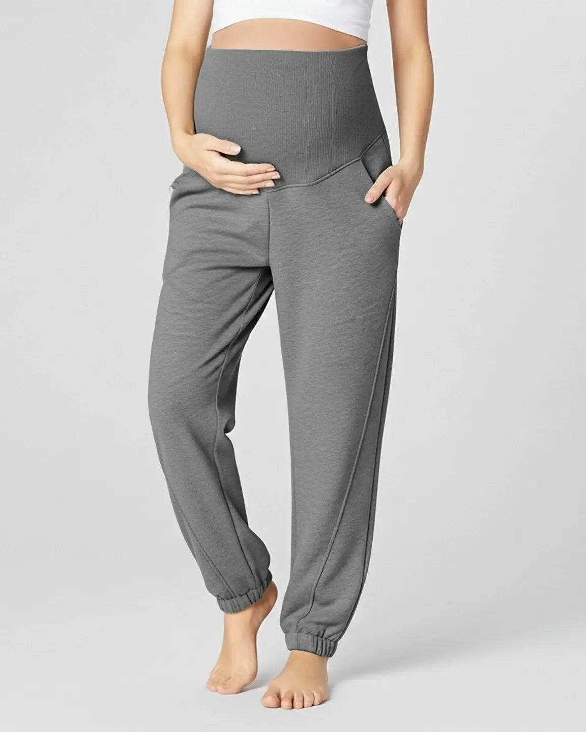 Relaxed Fit Over Belly Maternity Joggers
