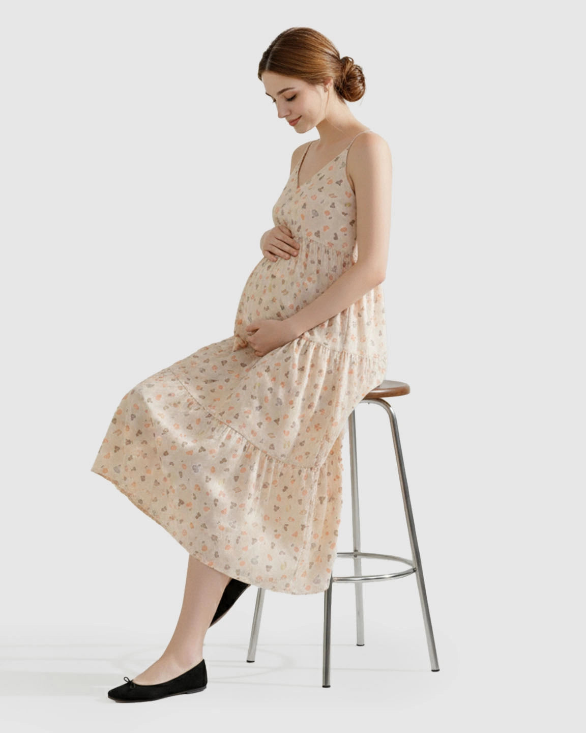 Adjustable-Strap Floral Sleepwear Nightdress