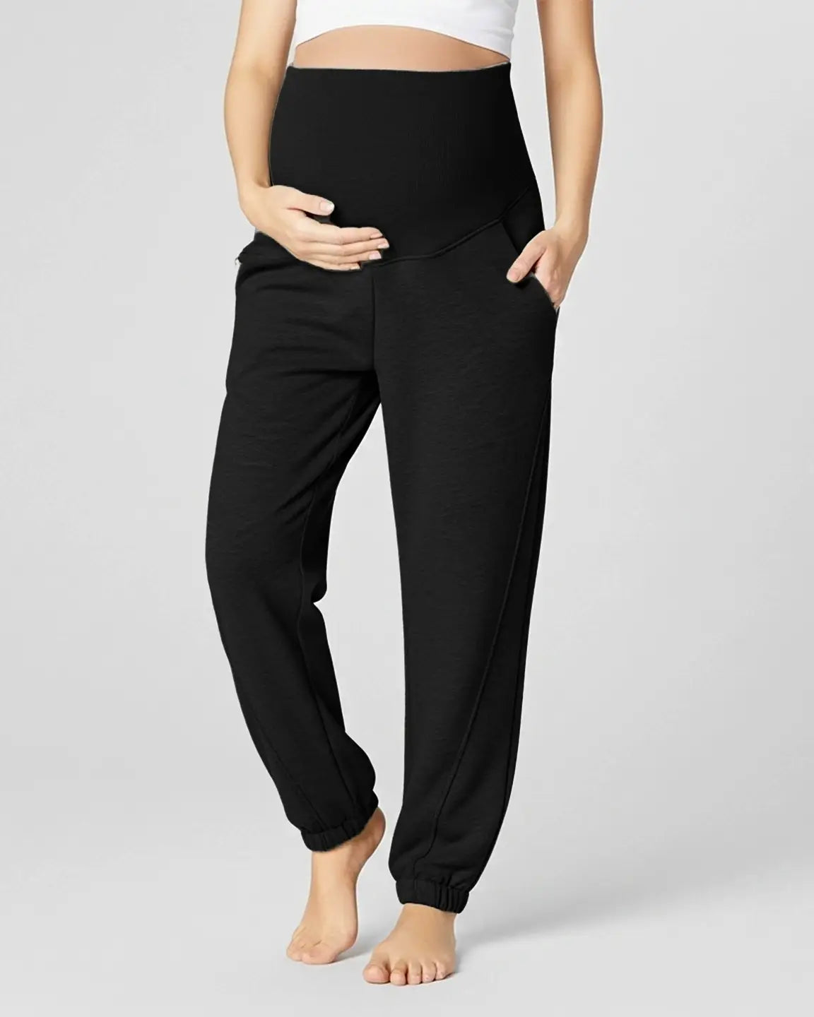 Relaxed Fit Over Belly Maternity Joggers