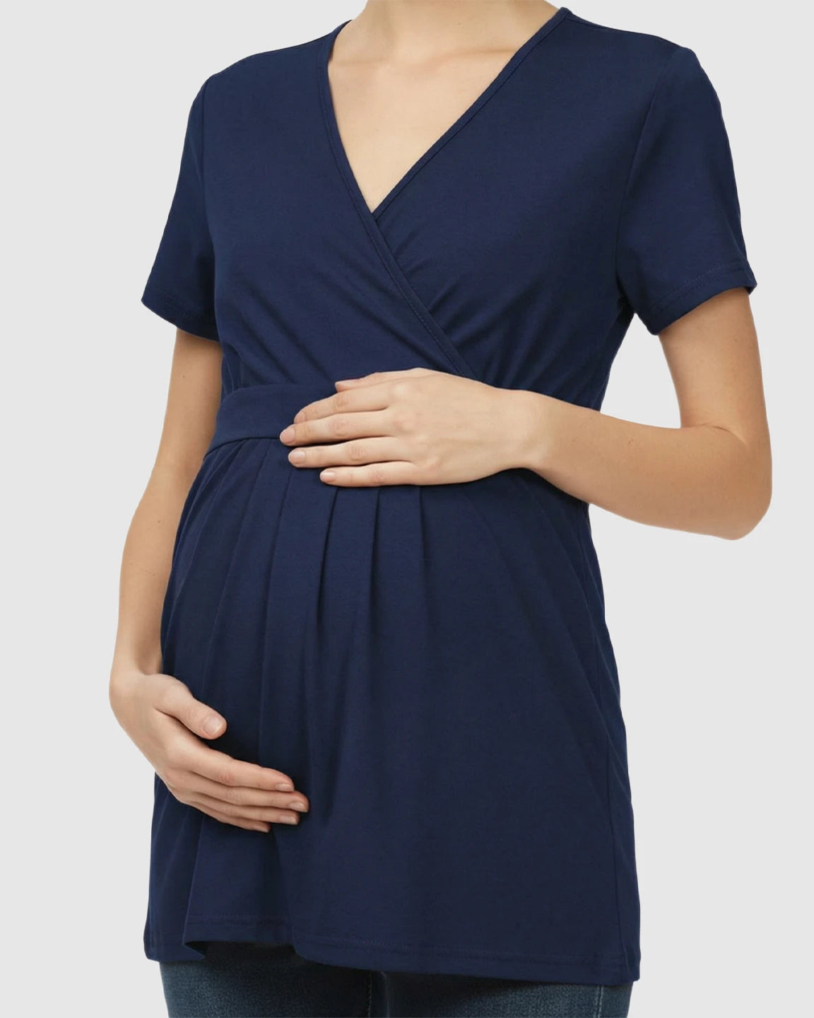 V-Neck Wrap-Style Maternity Top