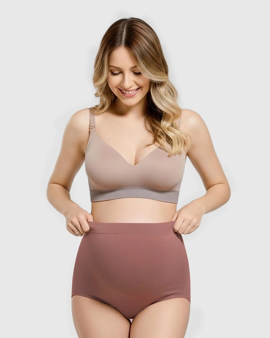 High-Waist Seamless Maternity Panties