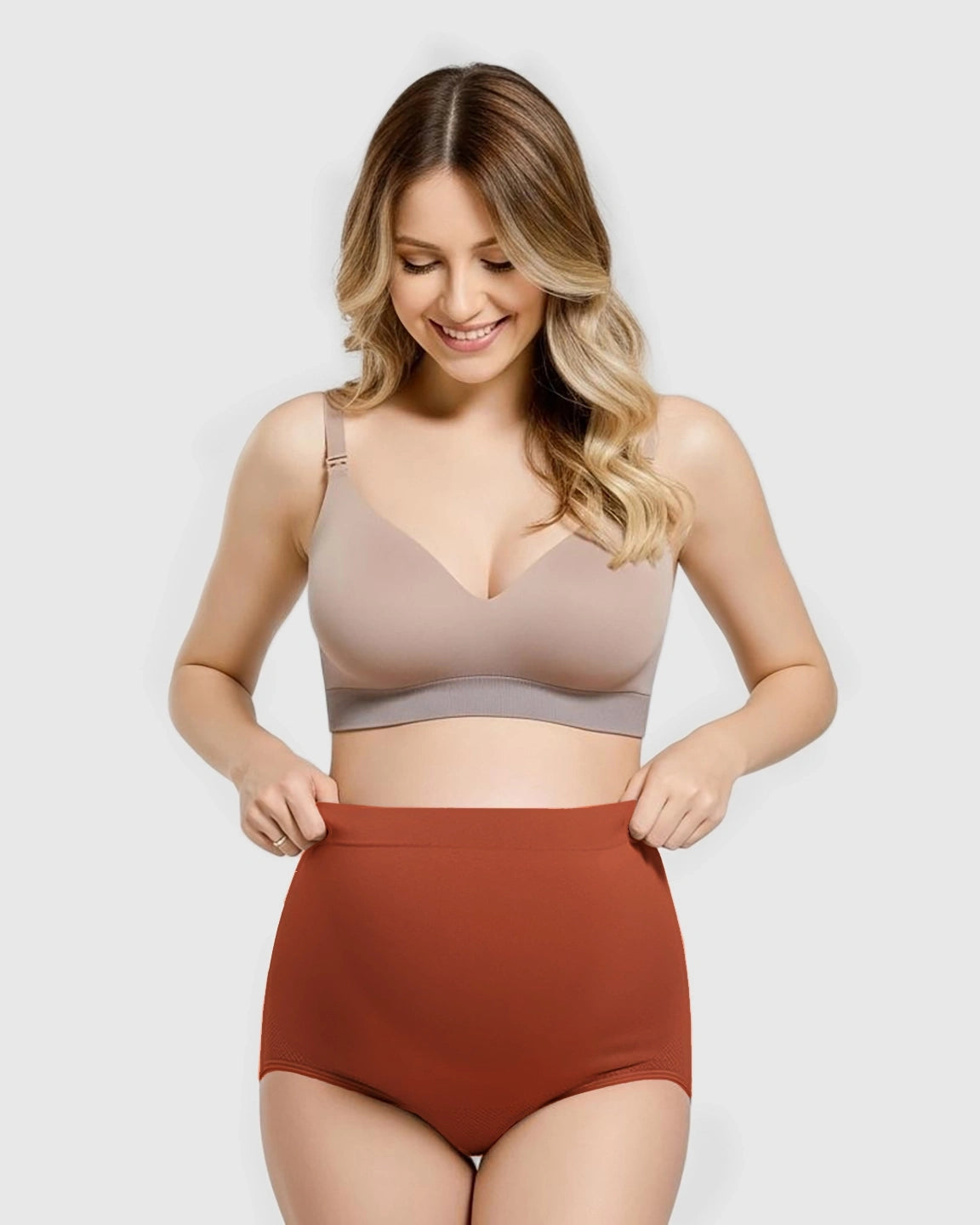 High-Waist Seamless Maternity Panties