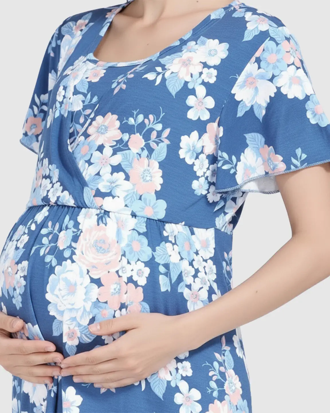 Floral Modal Stretch Nursing & Maternity T-Shirt