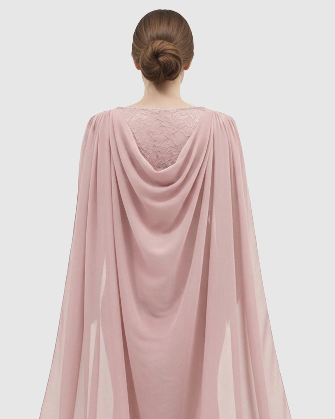 Lace Cape Trailing Maternity Photography Gown