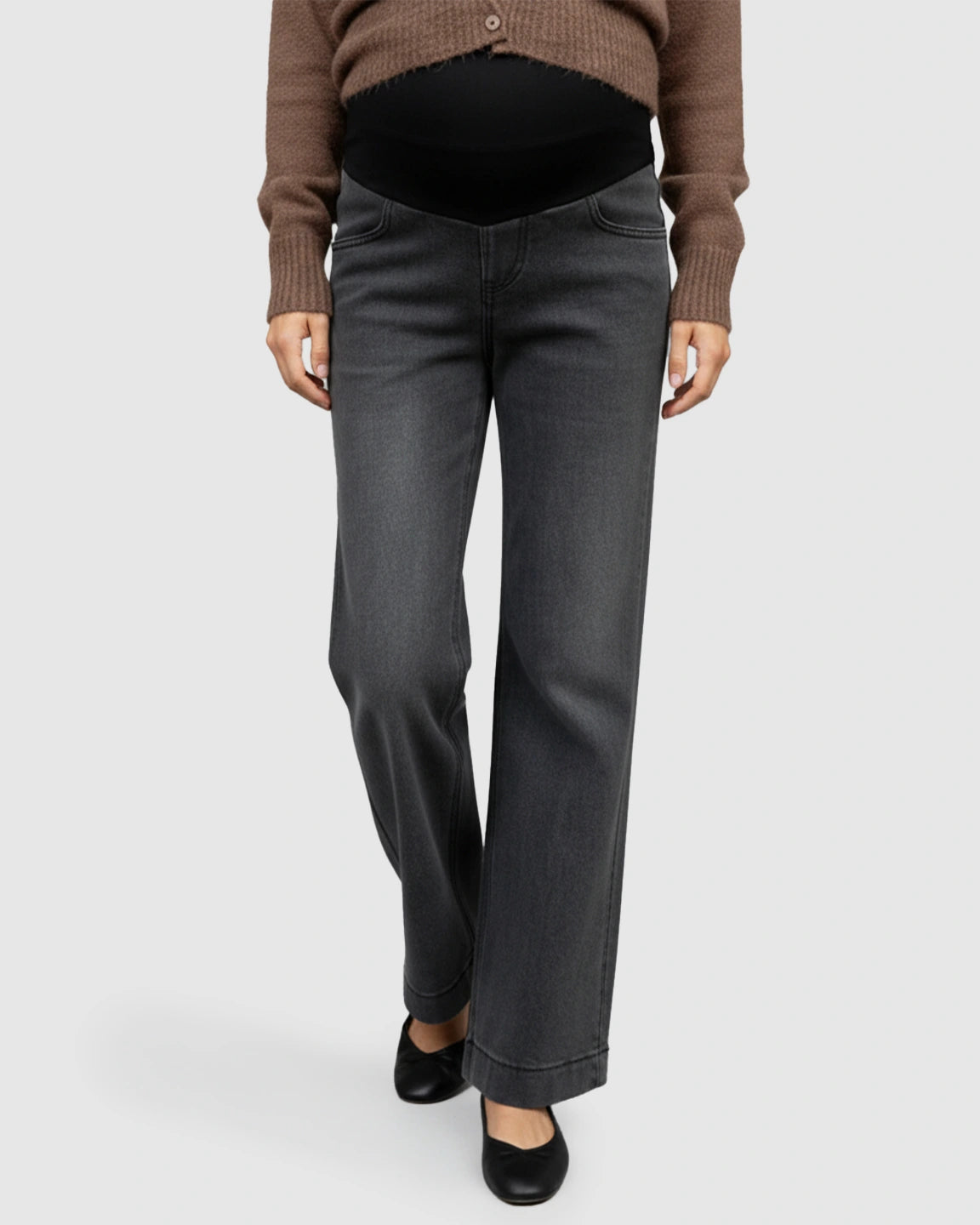 High-Waist Relaxed Fit Maternity Jeans