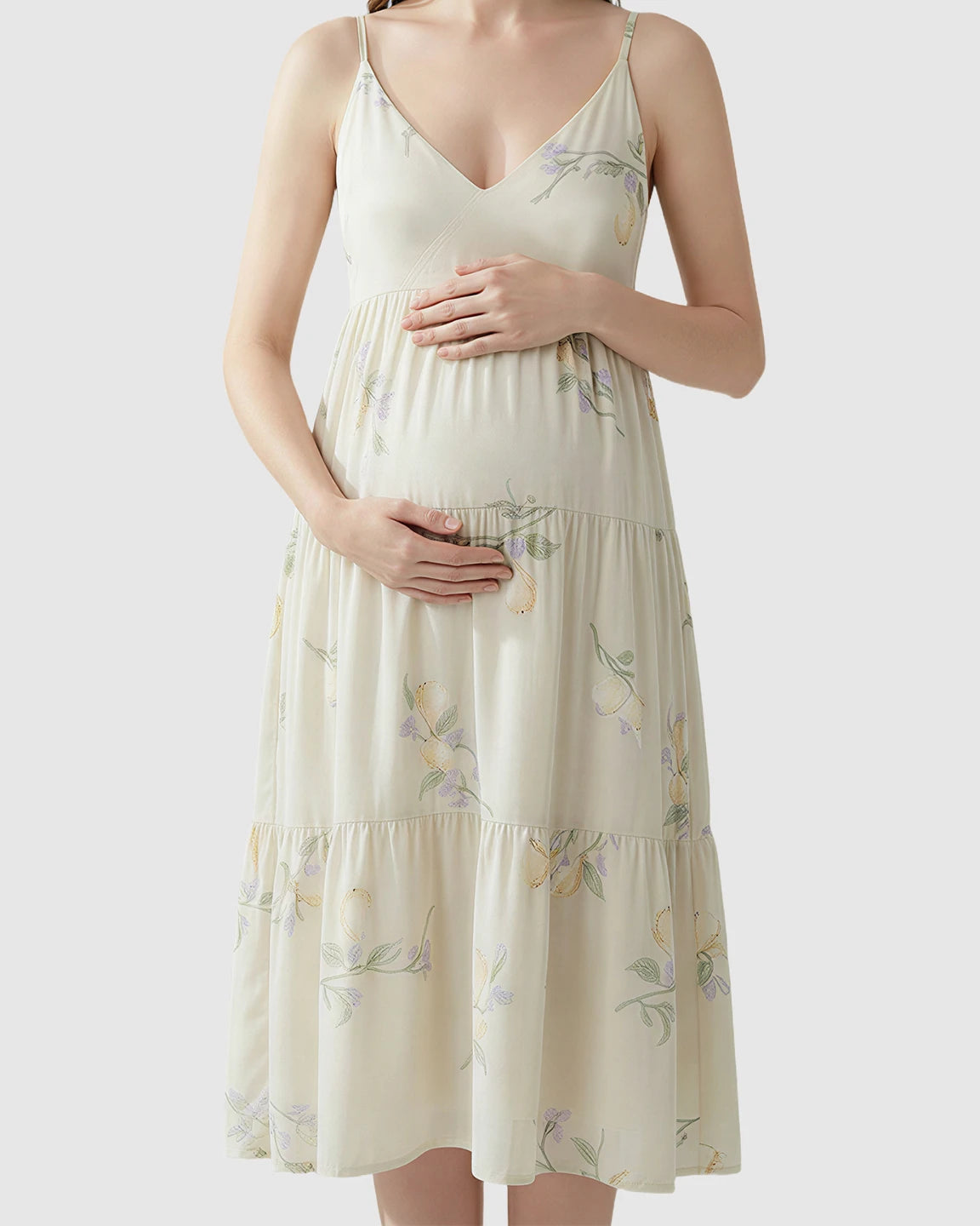 Floral Print Empire Waist Maternity Nightdress