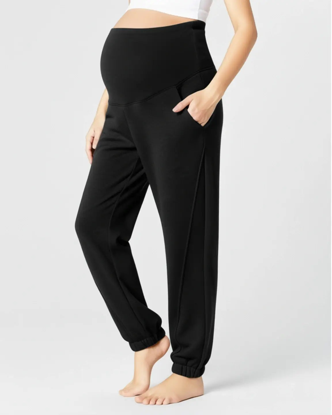 Relaxed Fit Over Belly Maternity Joggers