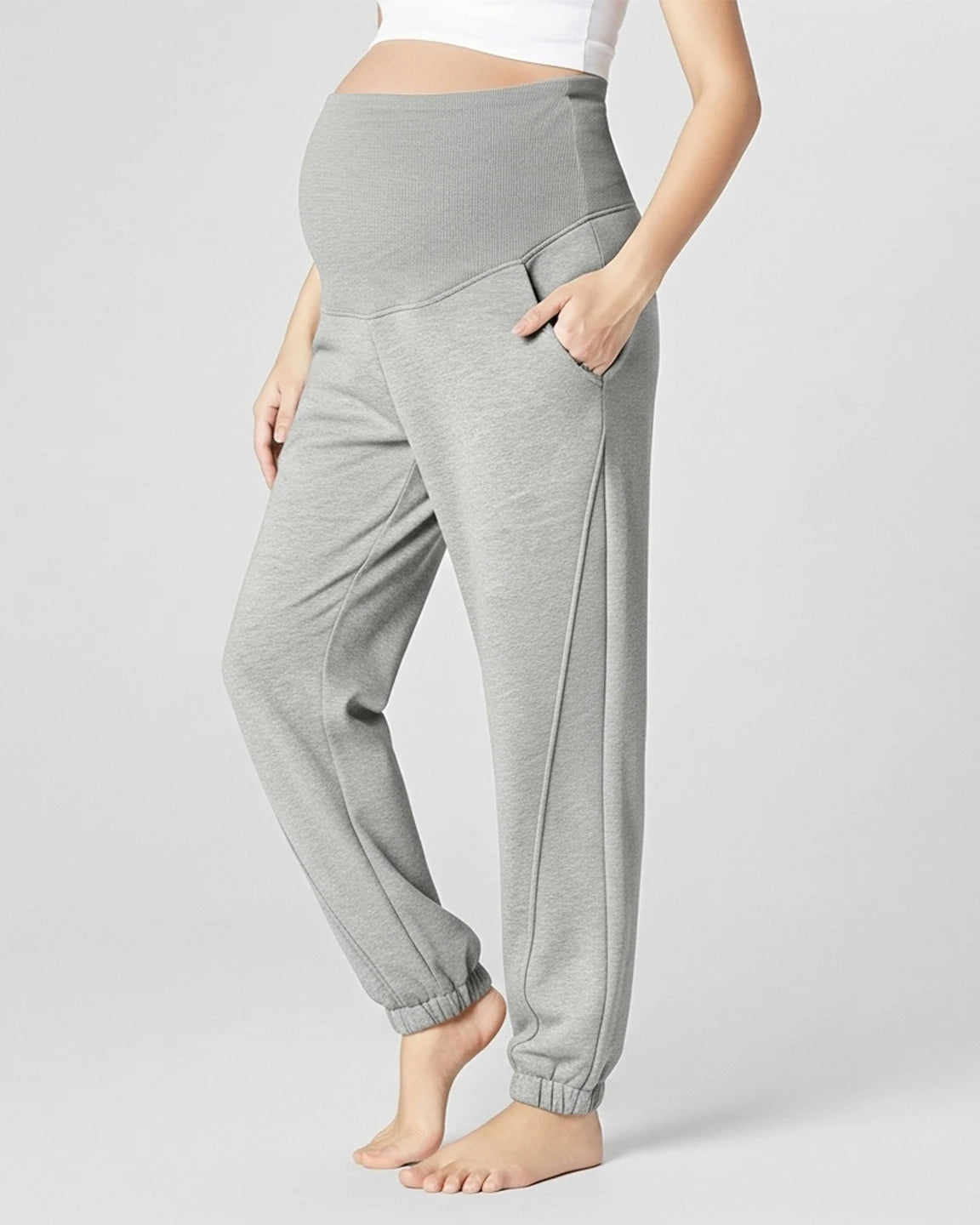Relaxed Fit Over Belly Maternity Joggers