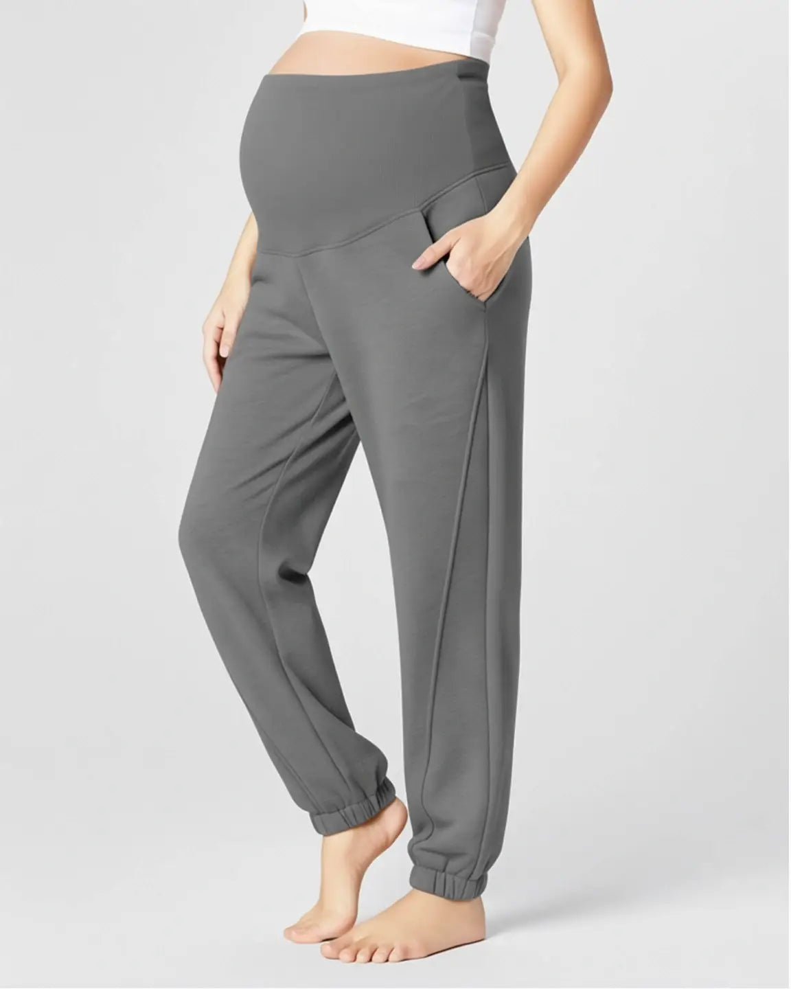 Relaxed Fit Over Belly Maternity Joggers