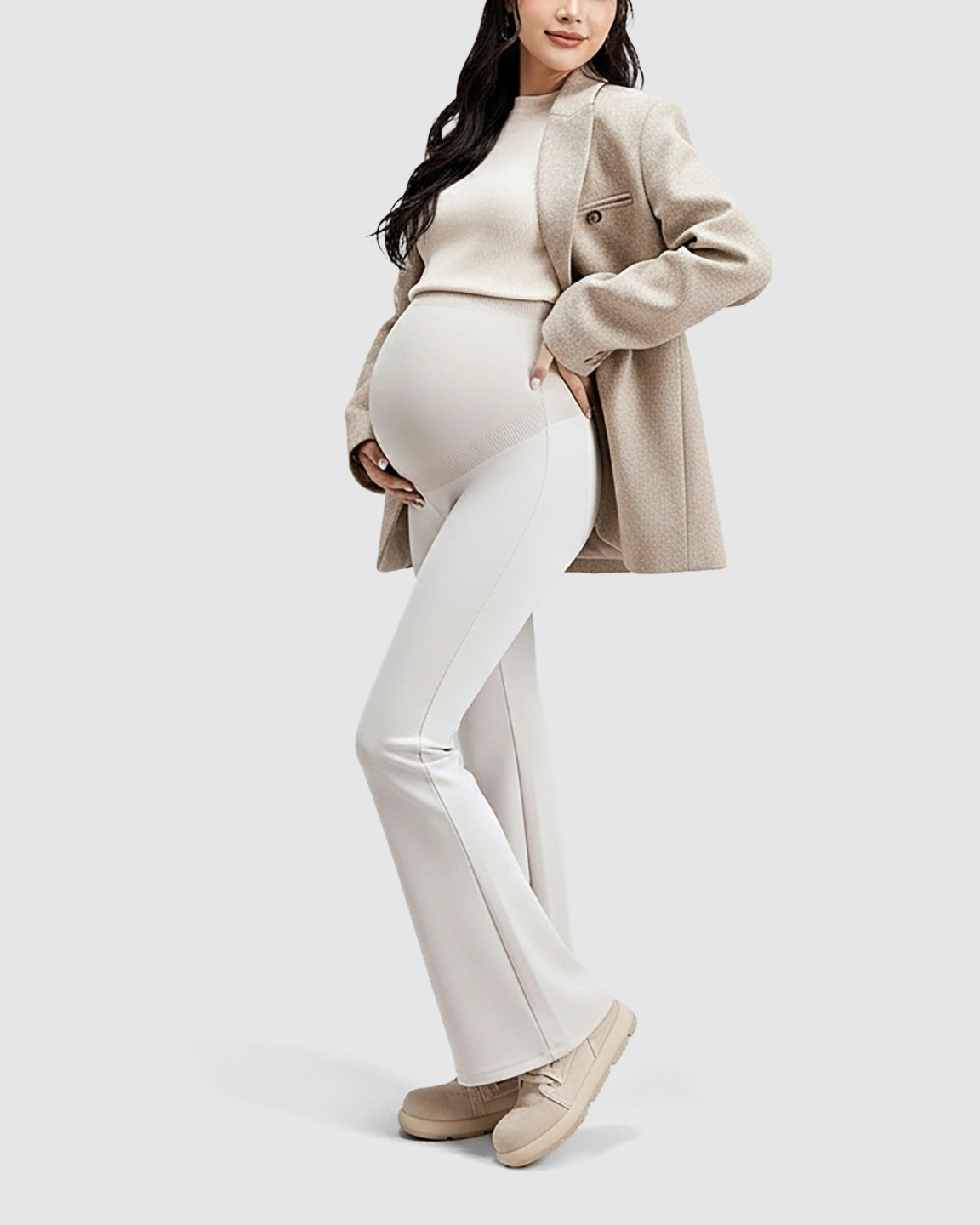 High-Waist Belly Support Maternity Pants