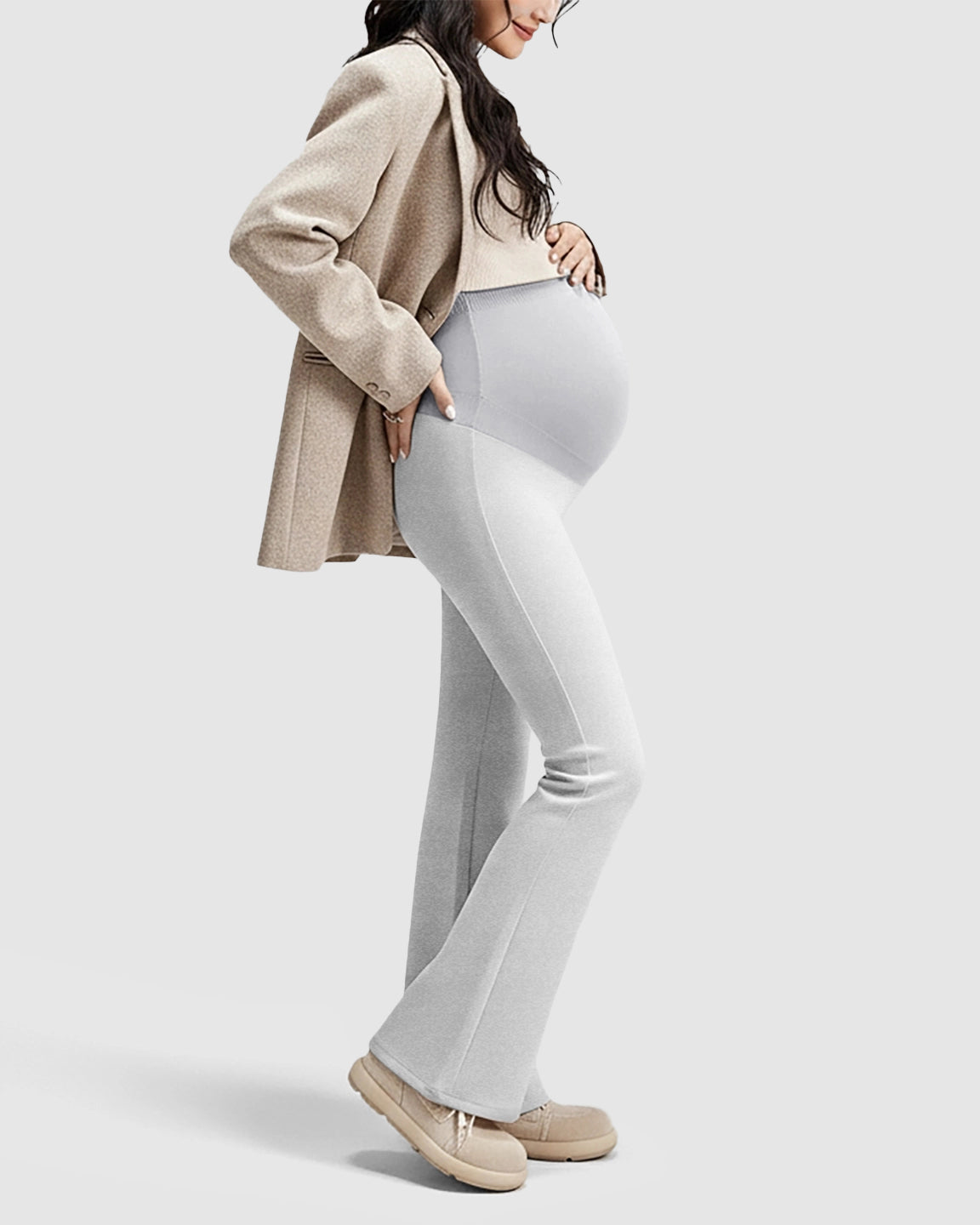 High-Waist Belly Support Maternity Pants