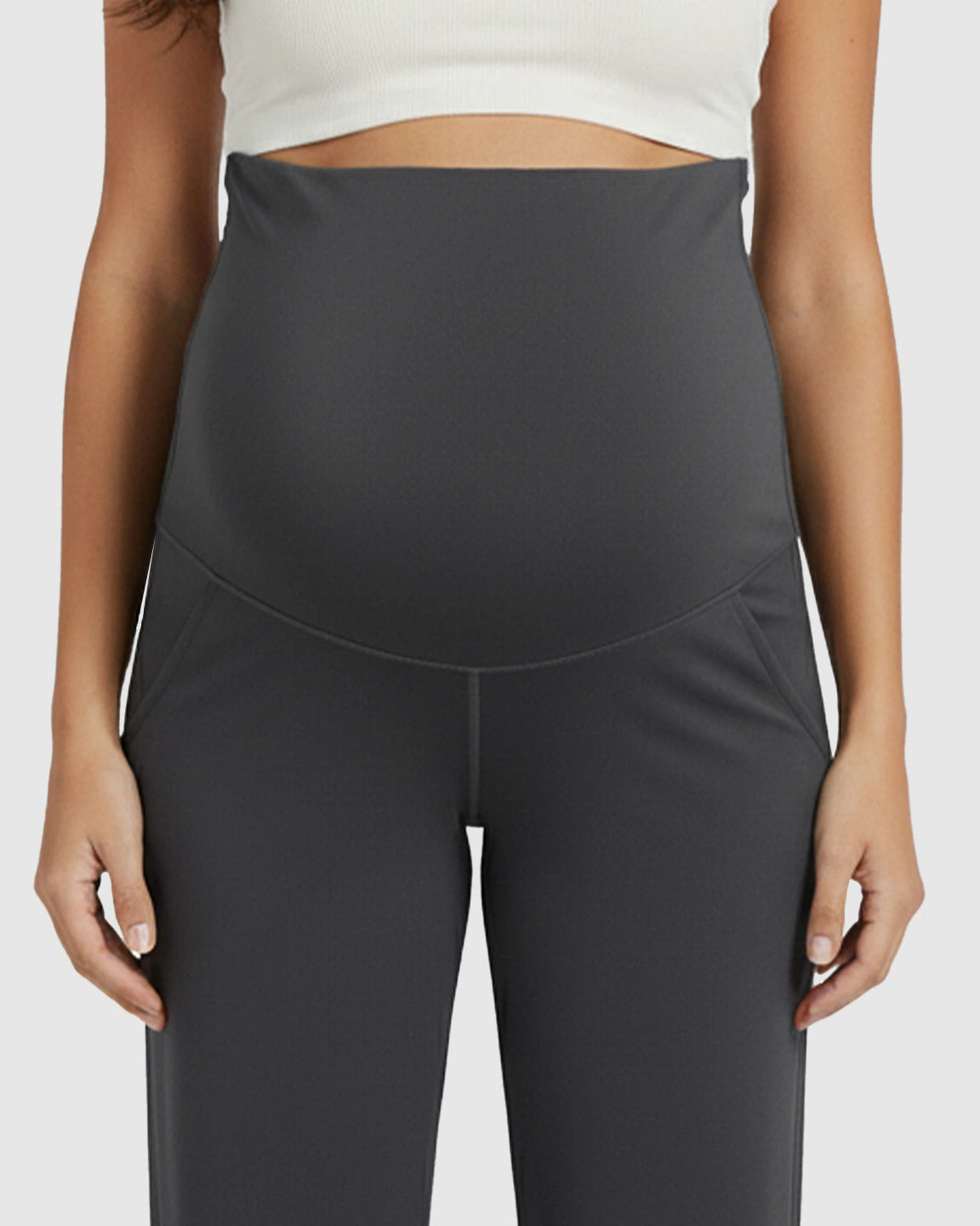 Soft Stretch High-Rise Wide-Leg Maternity Pants