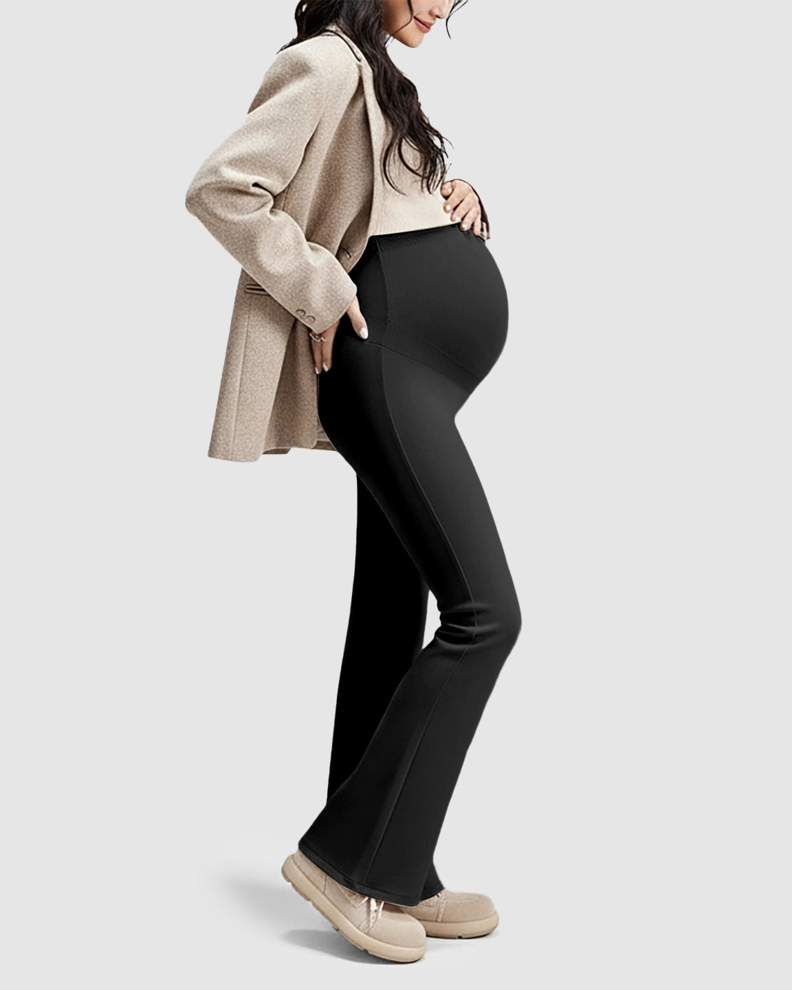 High-Waist Belly Support Maternity Pants