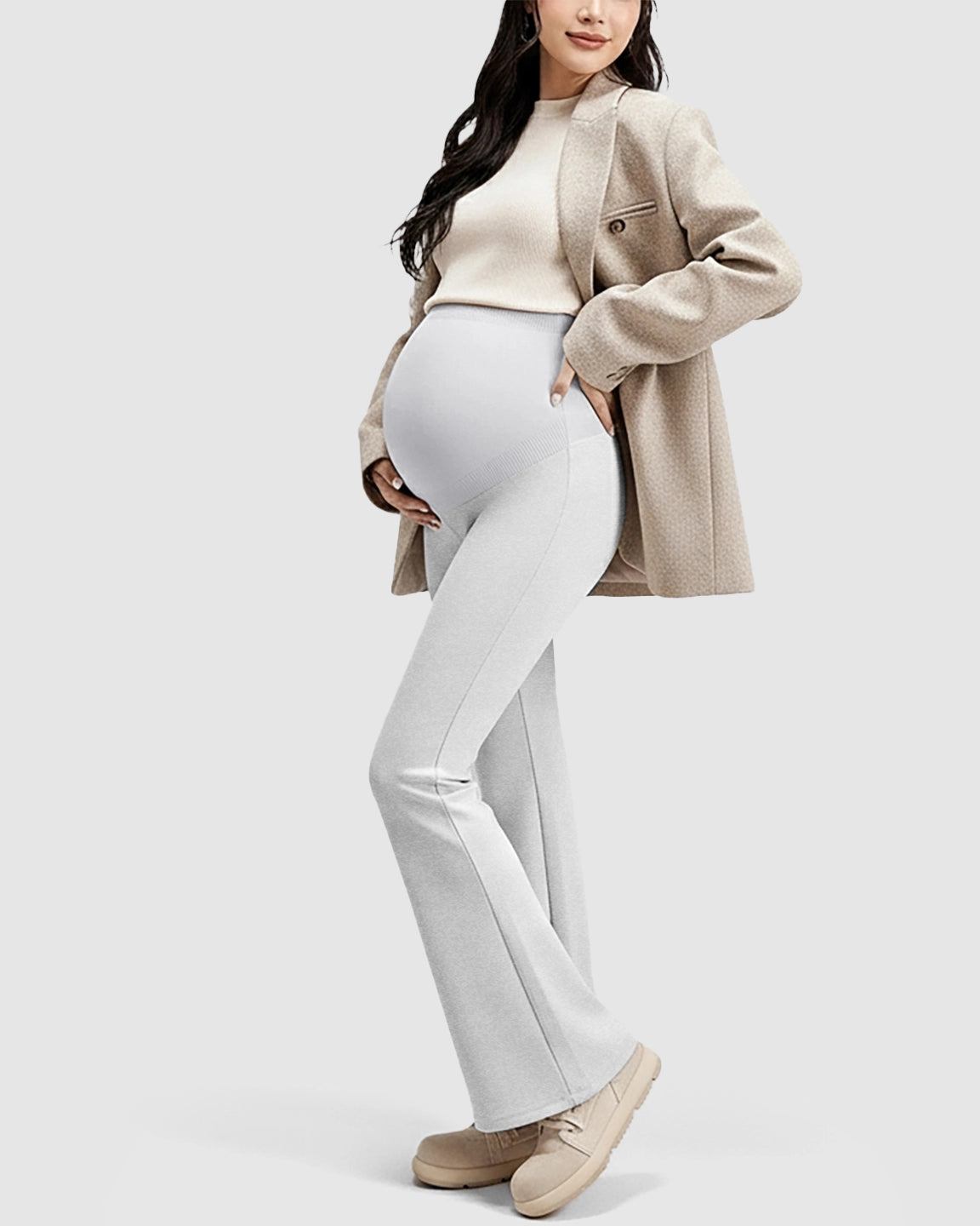 High-Waist Belly Support Maternity Pants