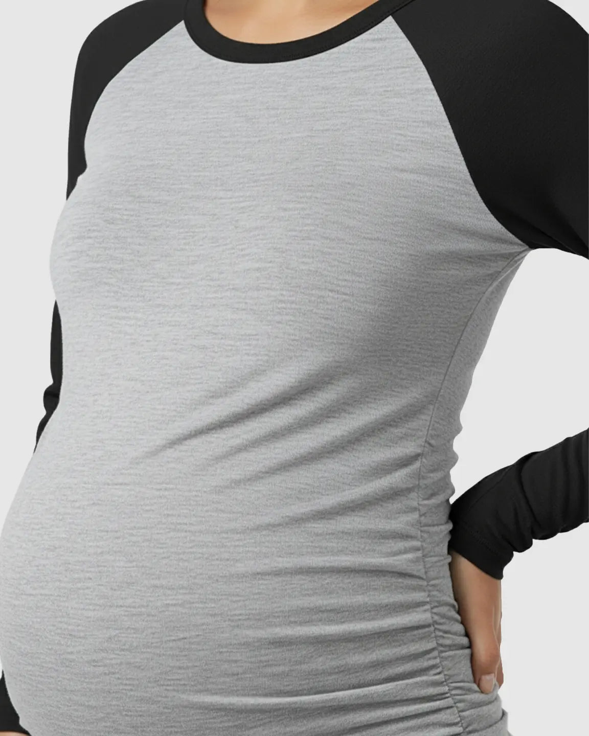Stretch Fit Long-Sleeve Maternity Top