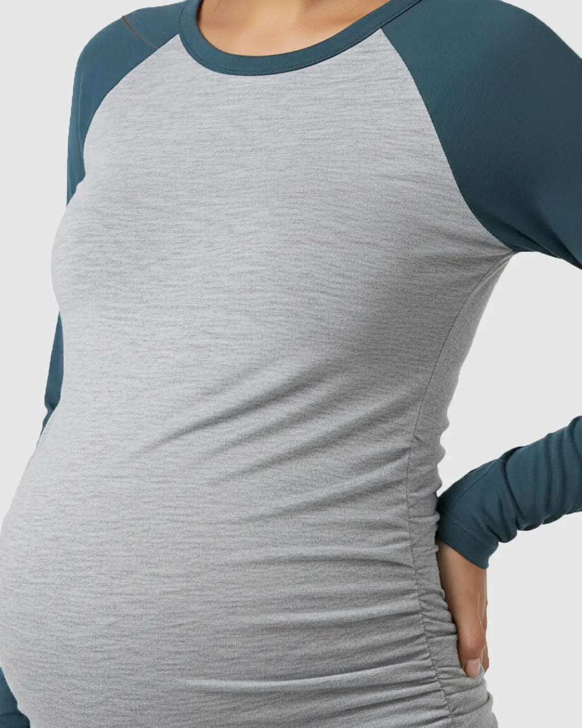 Stretch Fit Long-Sleeve Maternity Top