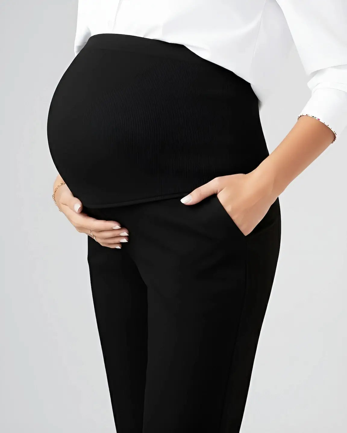 Stretch Over The Belly Maternity Dress Pants
