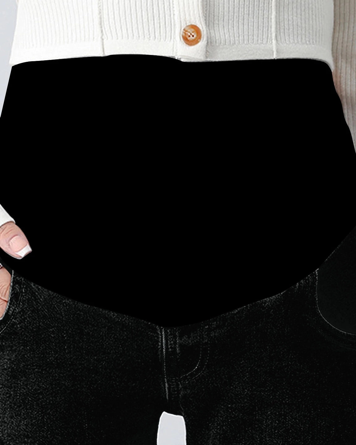 Stretch Denim Straight-Leg Maternity Jeans