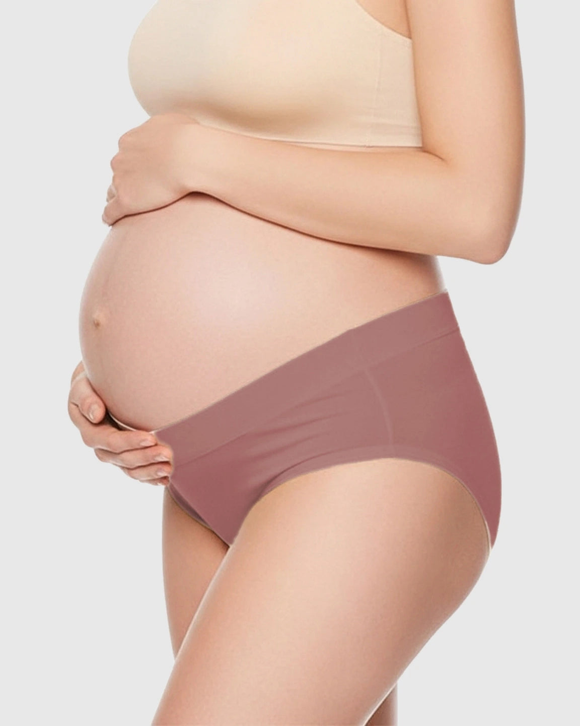 U-Shaped Low-Waist Seamless Cotton Maternity Briefs