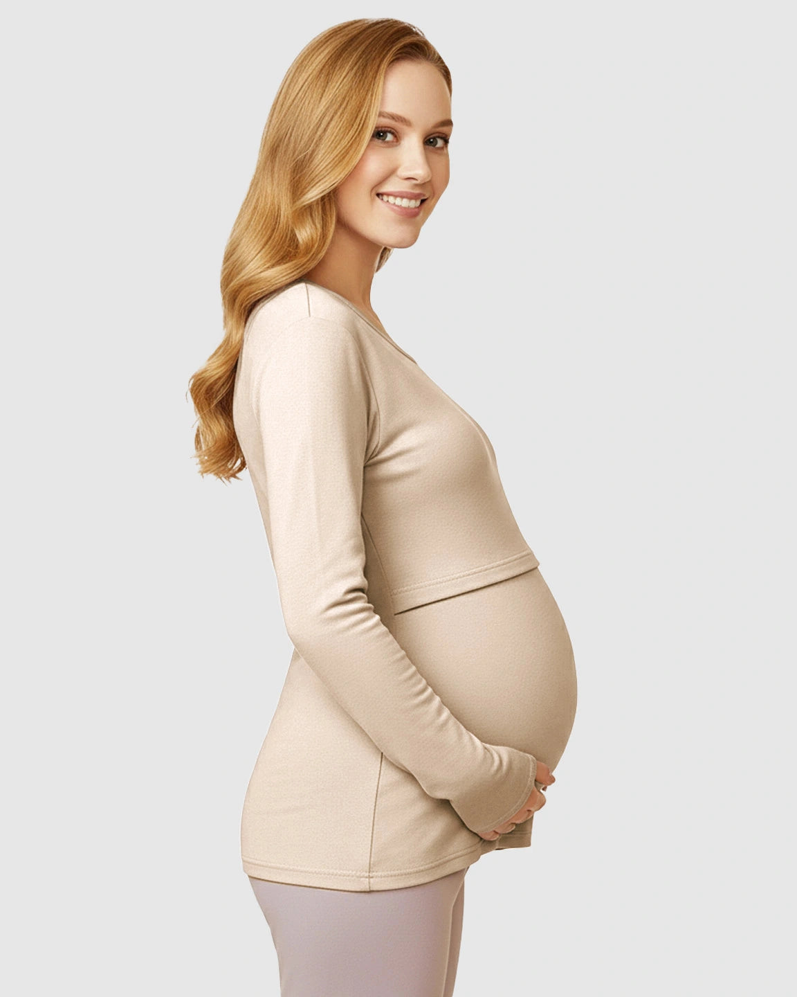 Nursing Access Long Sleeve Thermal Underwear Set