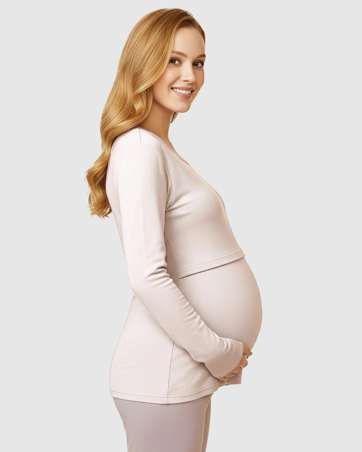 Nursing Access Long Sleeve Thermal Underwear Set