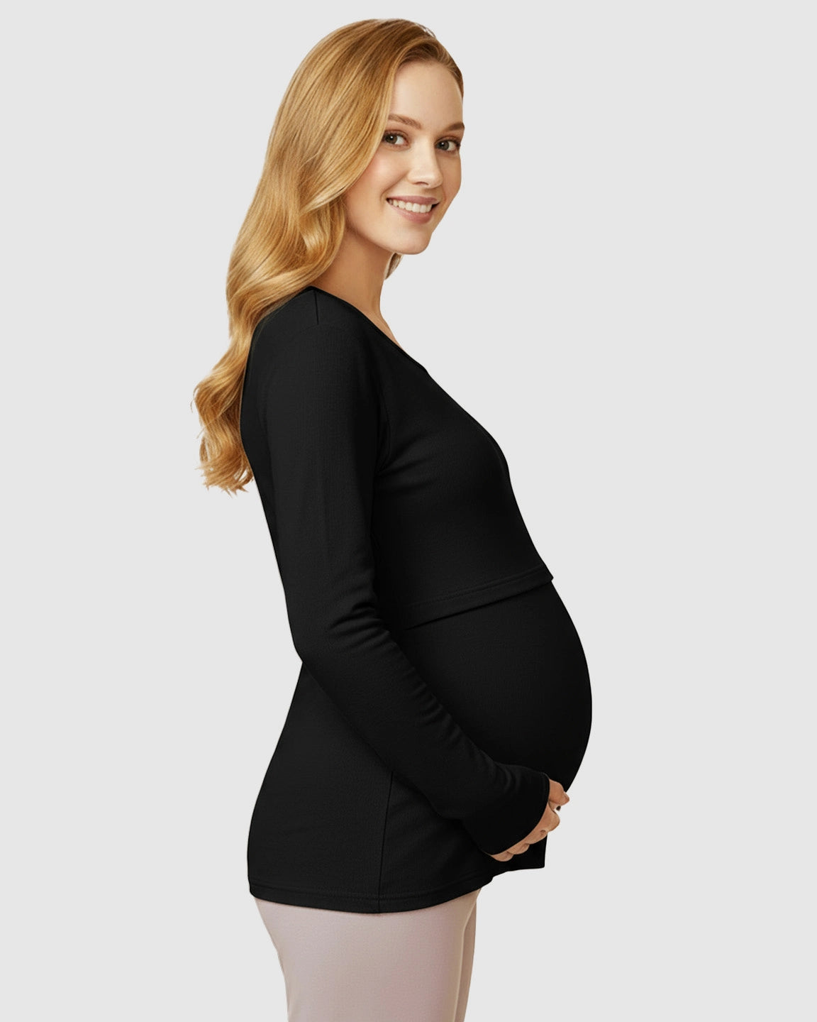 Nursing Access Long Sleeve Thermal Underwear Set