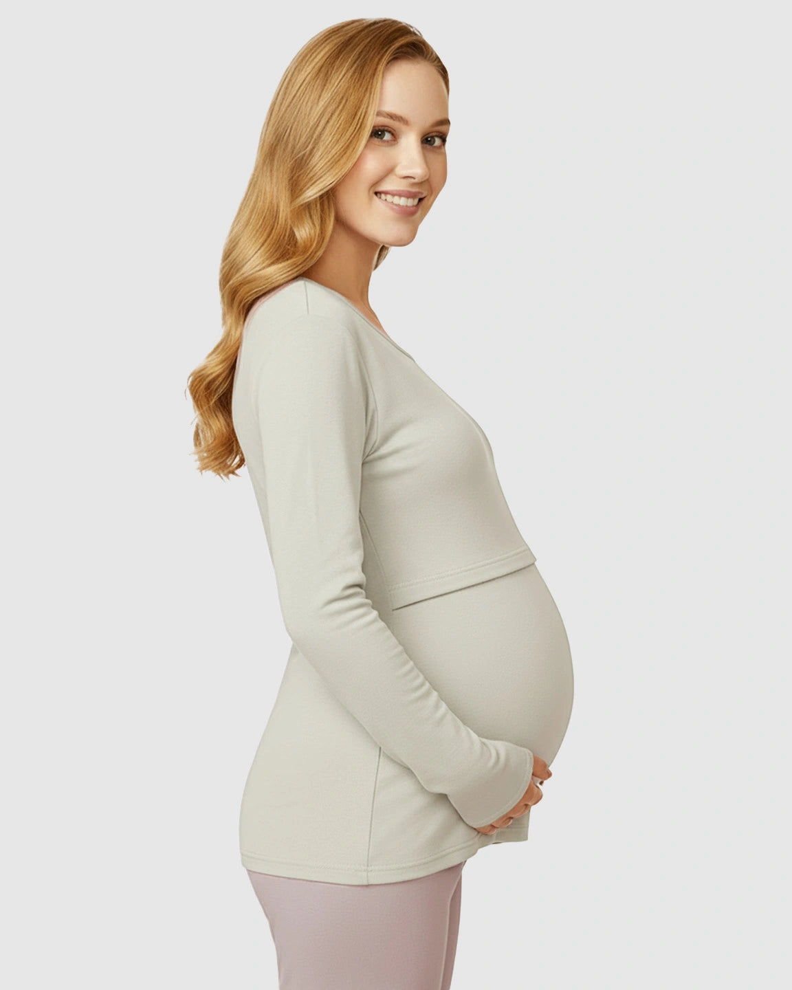 Nursing Access Long Sleeve Thermal Underwear Set