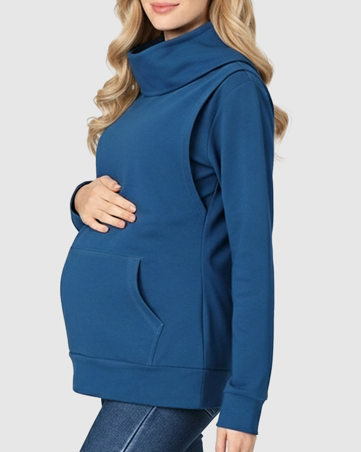 High Cowl Neck Stylish Maternity Nursing Top