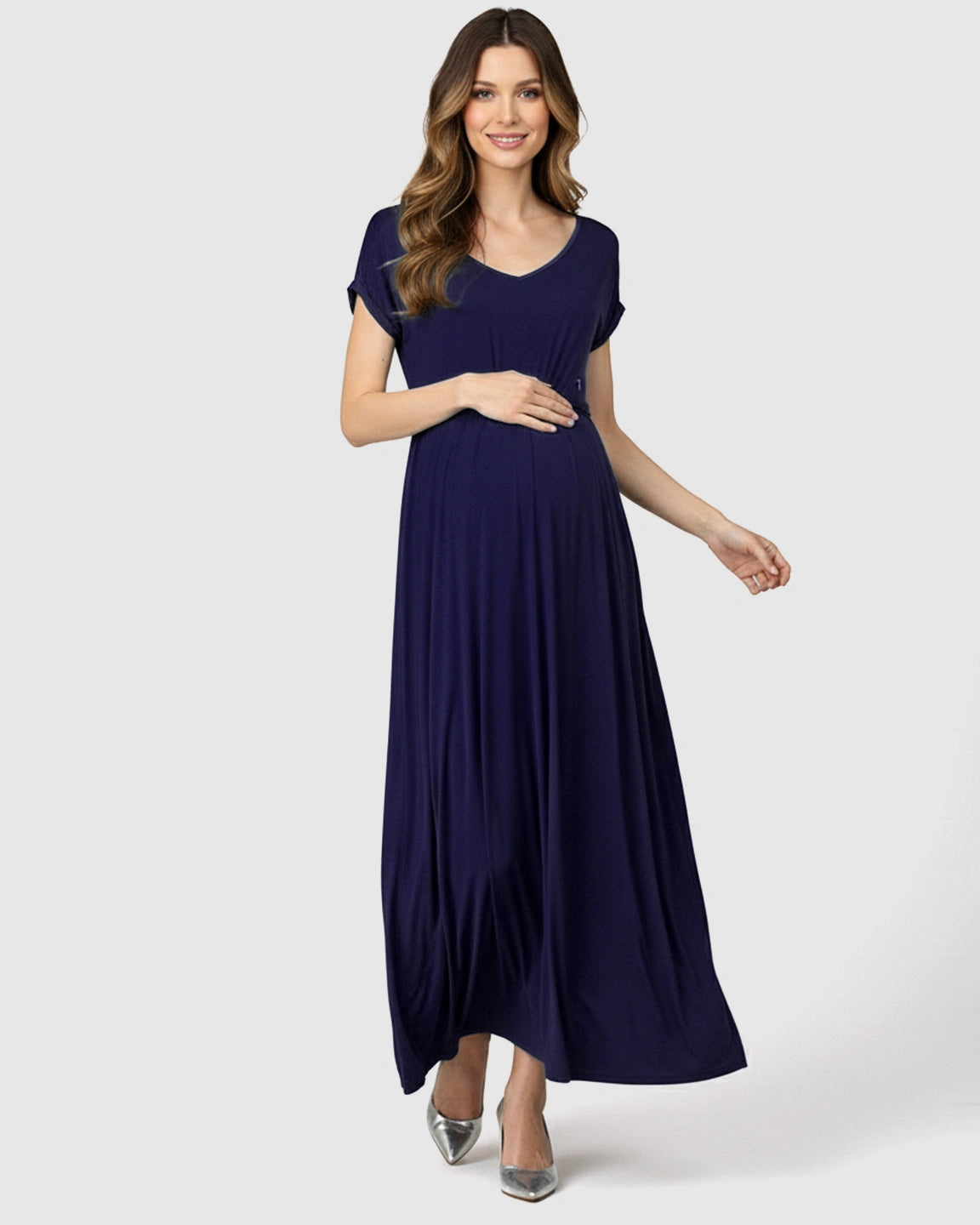 Empire Waist Flowy Maternity Maxi Dress