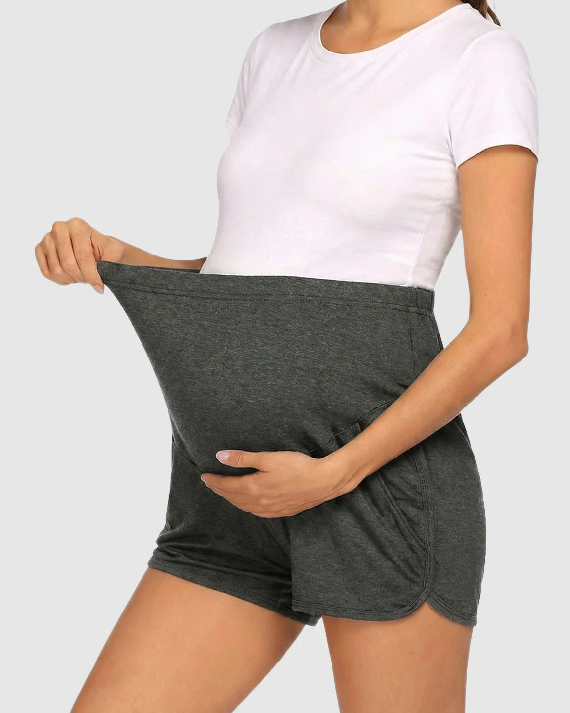 Adjustable Waist Relaxed-Fit Maternity Shorts
